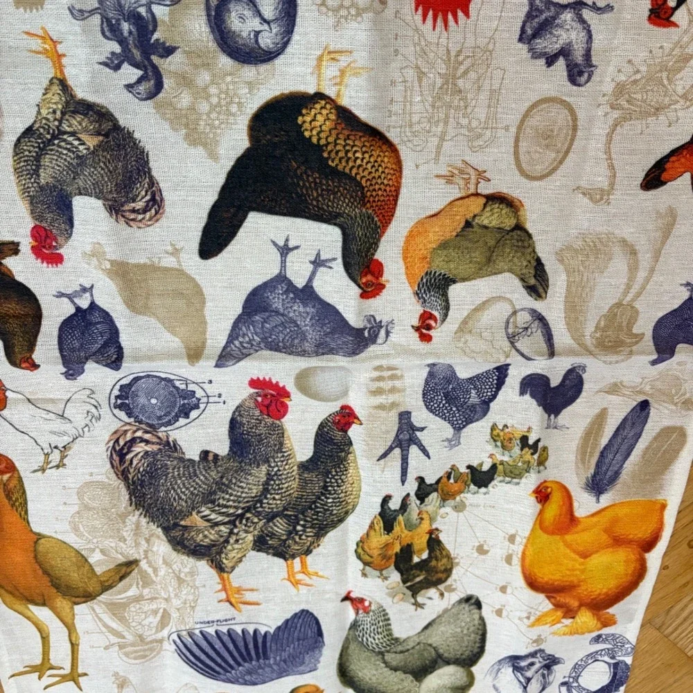 Cognitive Surplus 100% Cotton Tea‎ Towel Rooster Chicken Farmhouse Kitchen Decor